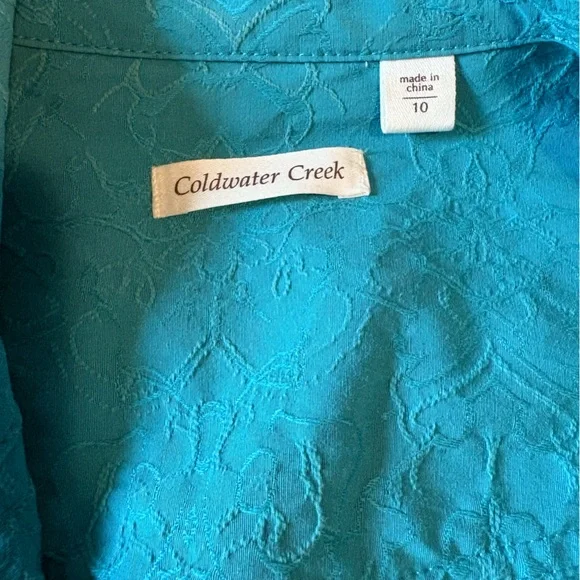 Coldwater Creek Teal Button-Up Jacket - Picture 3 of 7